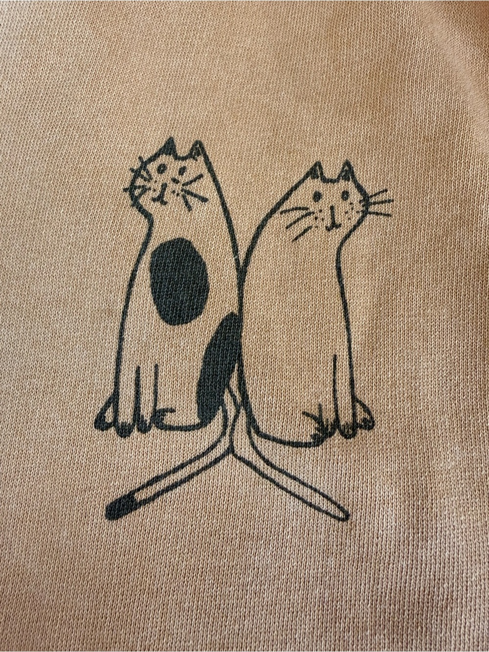 RARE & HTF We The Free by Free People Sha La La Hoodie with Cat Graphics Sz XS - Picture 10 of 11
